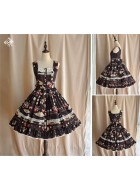 Miss Point Strawberry Pictorial 2.0 Faux Button Front JSK(Reservation/3 Colours/Full Payment Without Shipping)